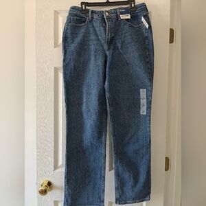 Old Navy Women's Straight Leg Jeans - Deep Blue